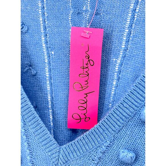 NWT Lily Pulitzer Blue Thistle Pull On Greta Sweater Size XL - Picture 4 of 12